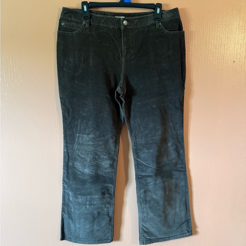 J.Jill Brown Corduroy Stretch Straight-Leg Pants Women’s Size 14P